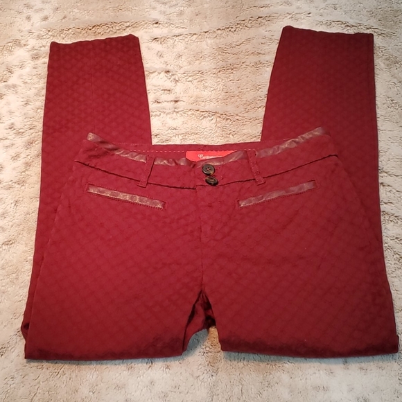 Cartonnier Dark Red Charlie Ankle Slim Fit Jeans Size 2 Waist 28 Inches - Picture 4 of 6